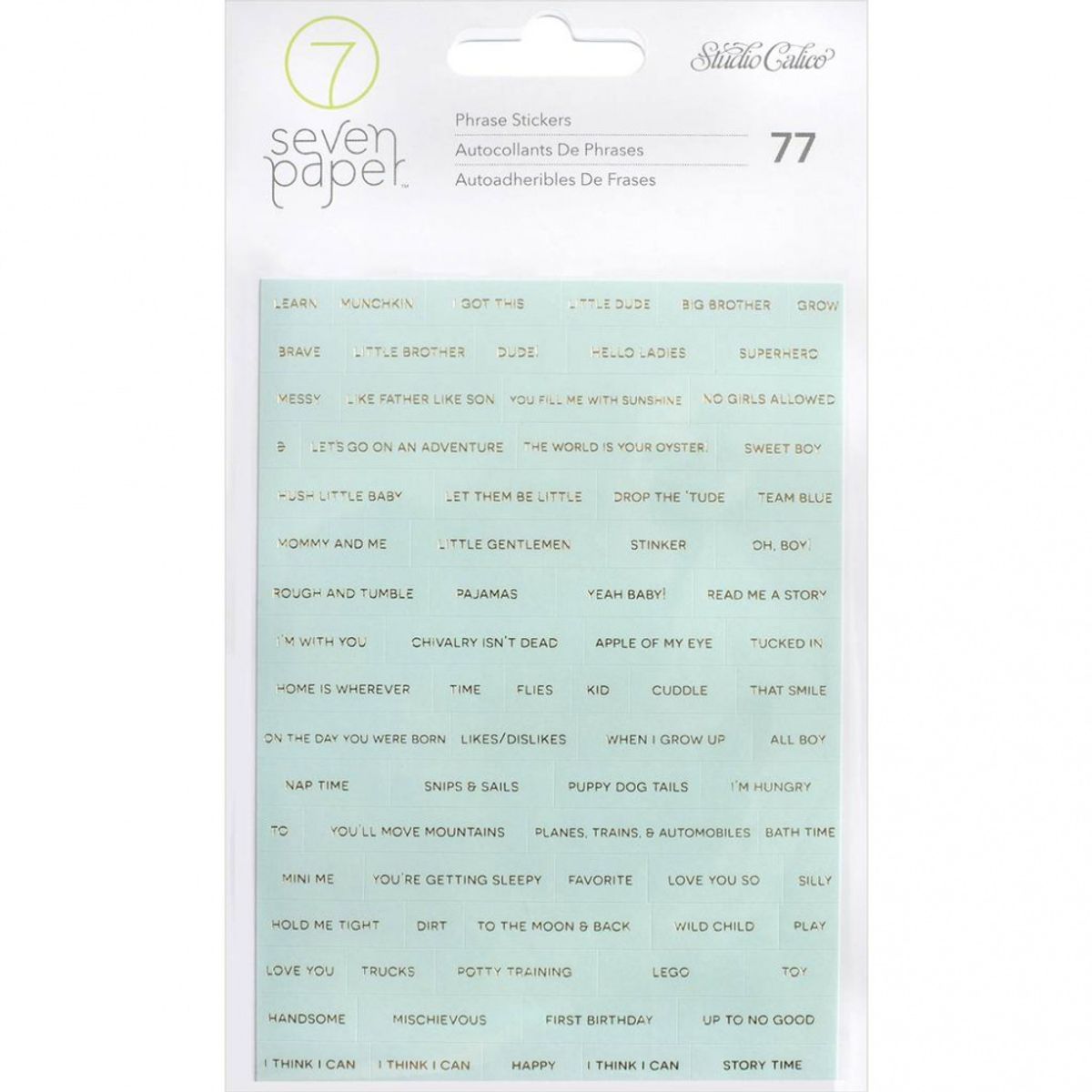 Seven Paper Clara Phrase Stickers Boy