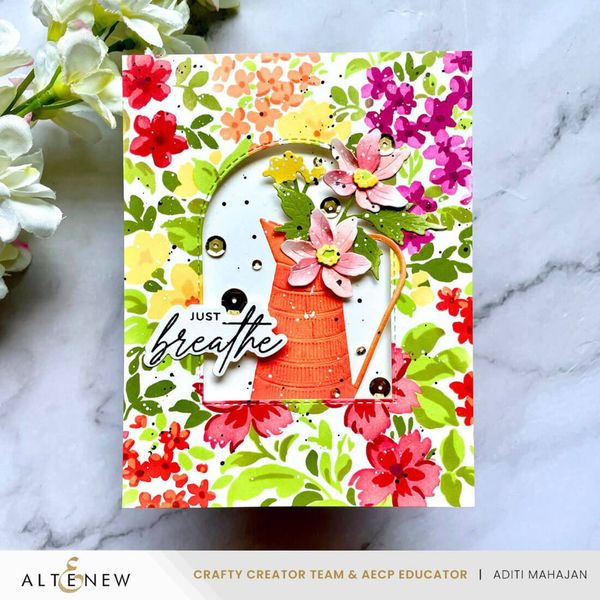 Hovedbilde Altenew Ditsy Flowers Wallpaper Layering Stencil ...