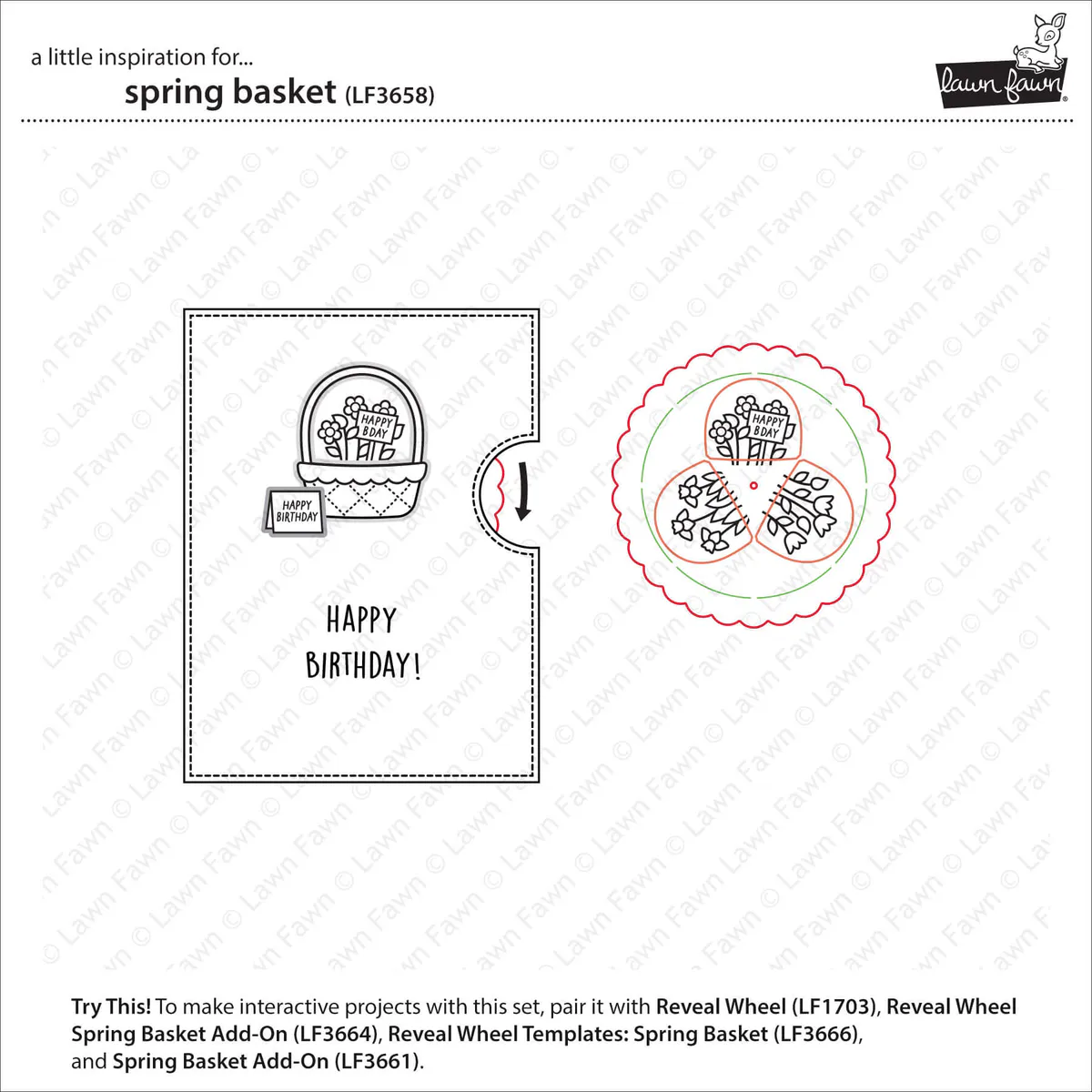 Lawn Fawn Reveal Wheel Spring Basket Add-On Dies