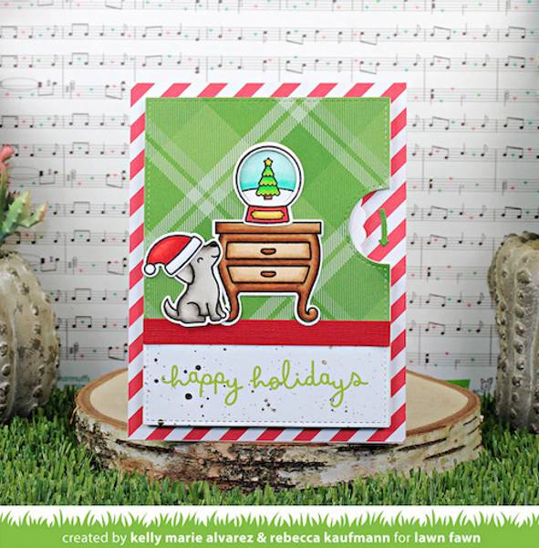 Lawn Fawn Reveal Wheel Little Snow Globe: Dog Add-On Dies