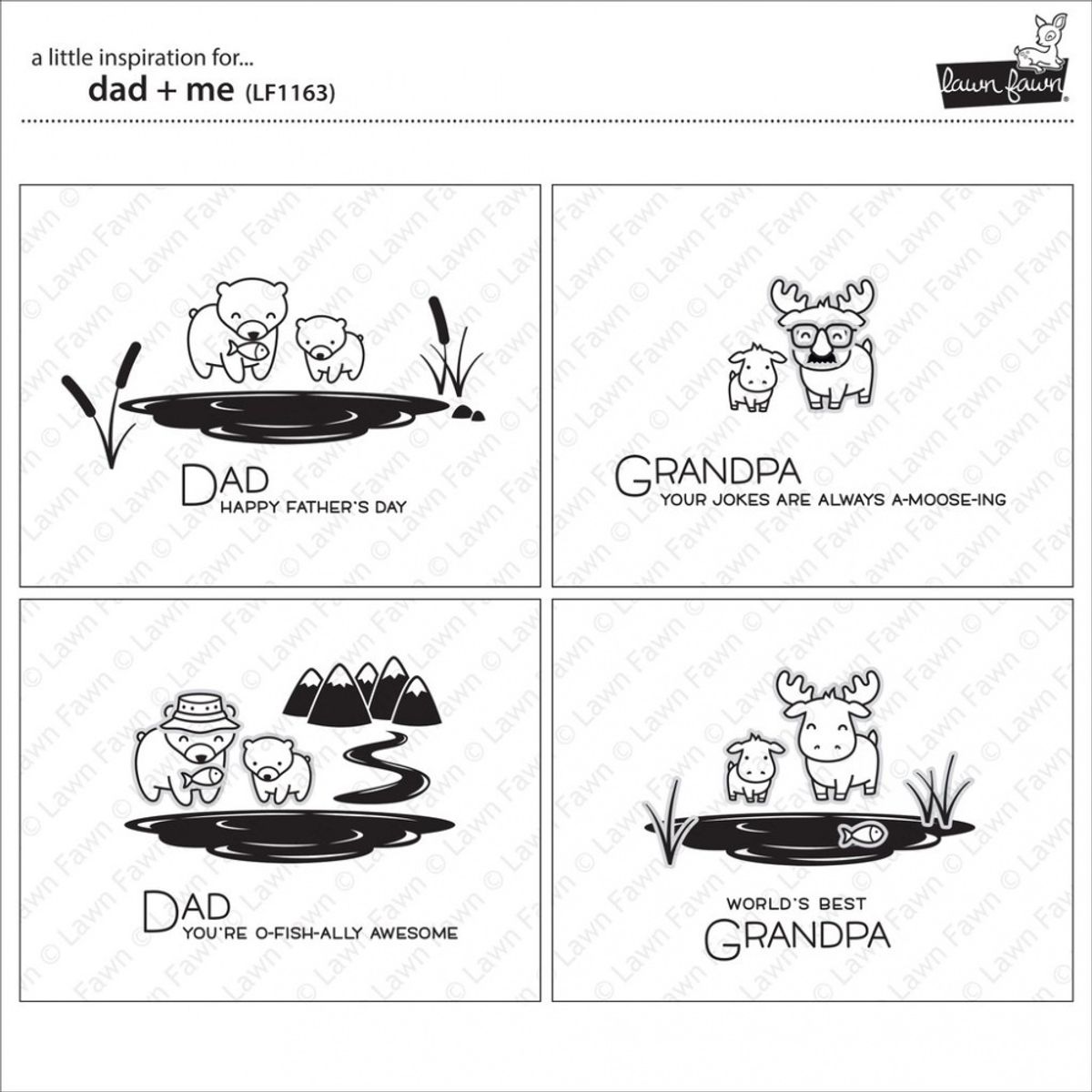 Lawn Fawn Dad + Me Stamp Set