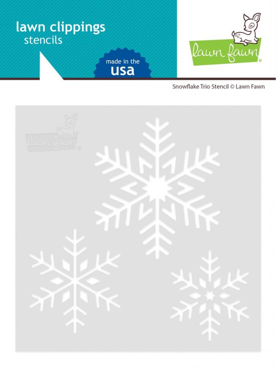 Lawn Fawn Snowflake Trio Stencil