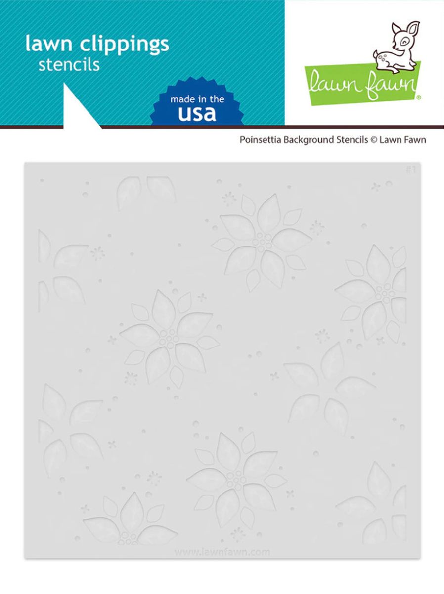 Lawn Fawn Poinsettia Background Stencils