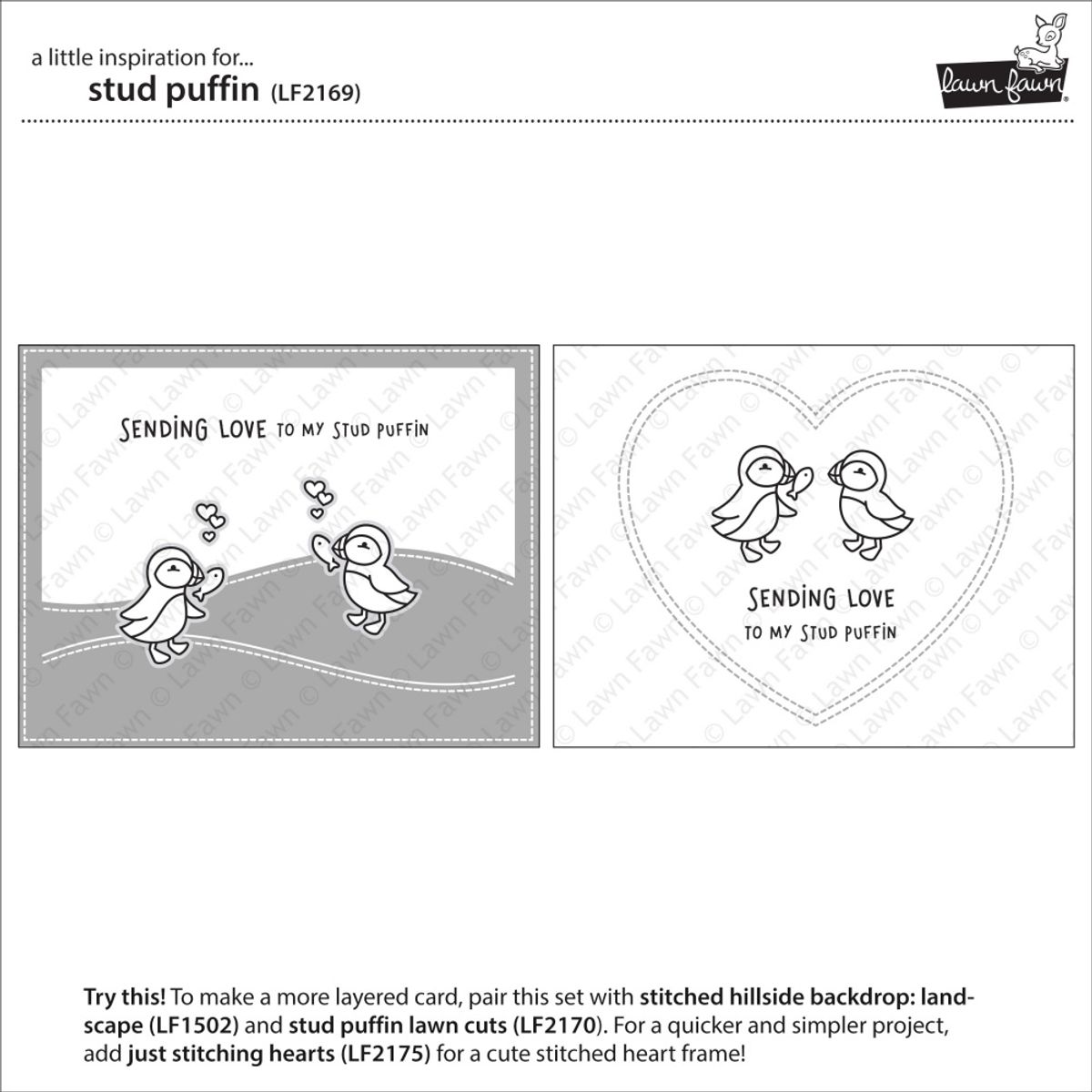 Lawn Fawn Stud Puffin Stamp Set