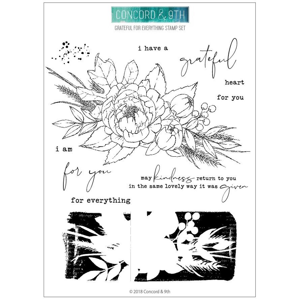 Concord & 9th Grateful For Everything Stamp Set