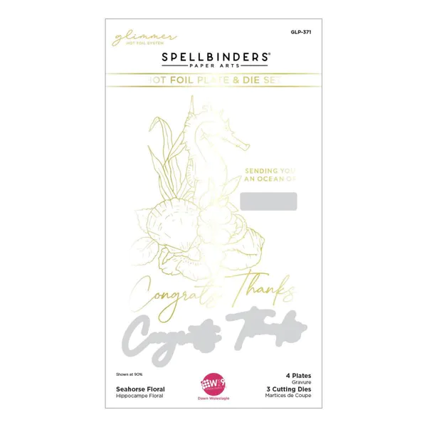 Hovedbilde Spellbinders Seahorse Floral Hot Foil Plate & Die ...