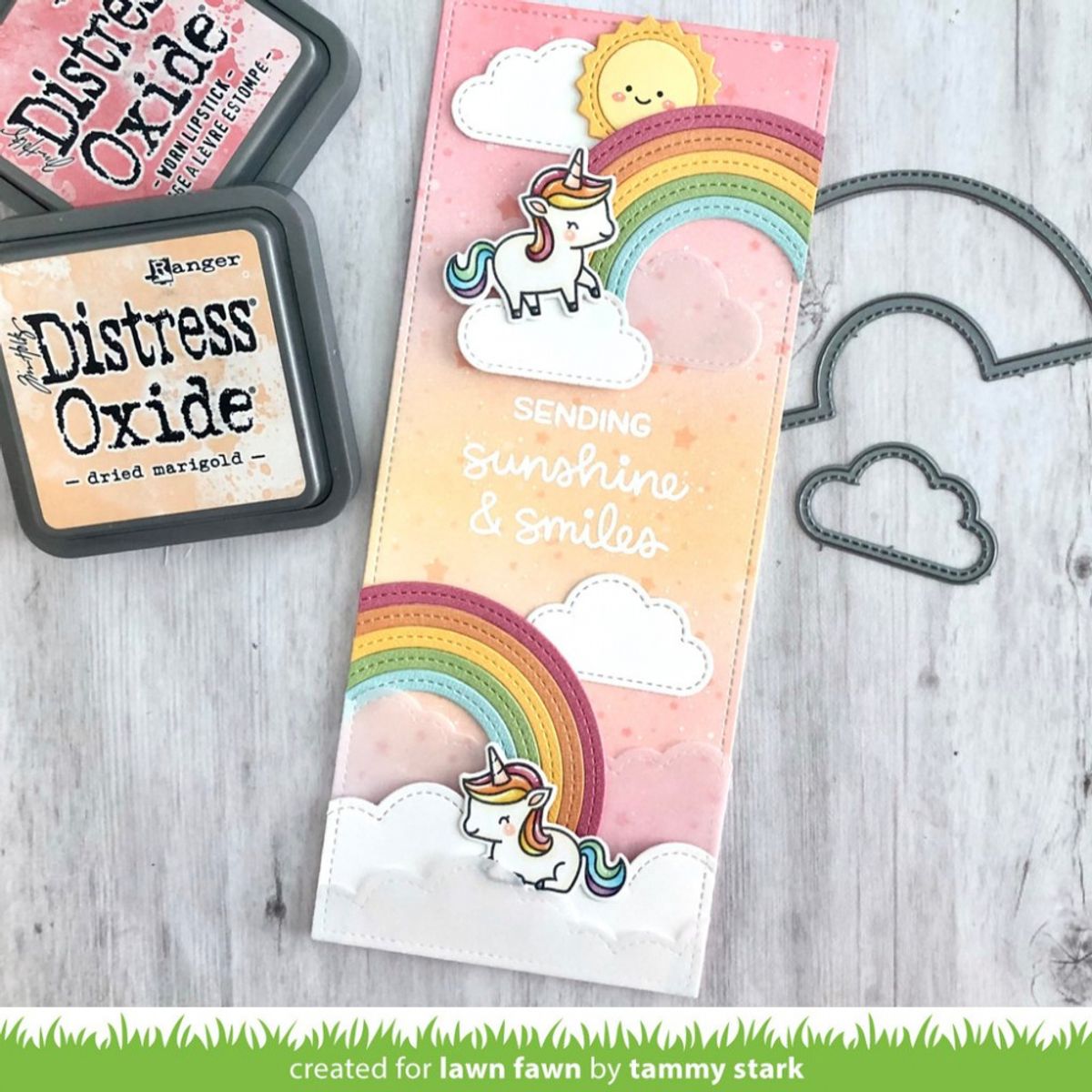 Lawn Fawn Unicorn Picnic Stamp Set