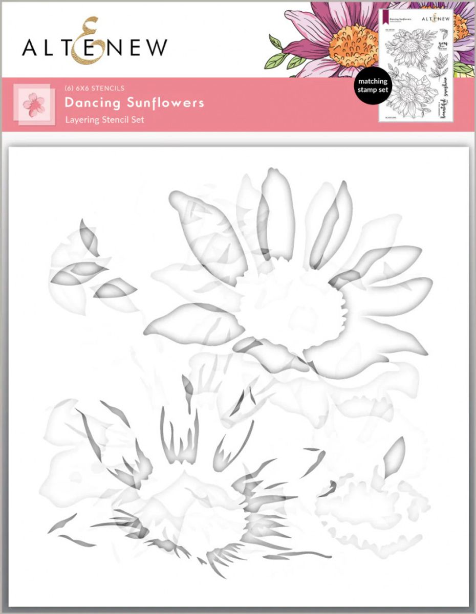 Altenew Dancing Sunflowers Stencil Set