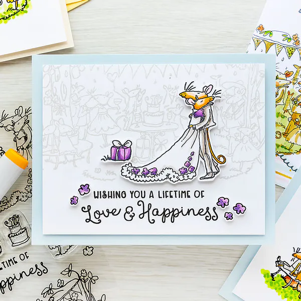 Hovedbilde 3C/ Anita Jeram Happily Ever After stamp and die ...