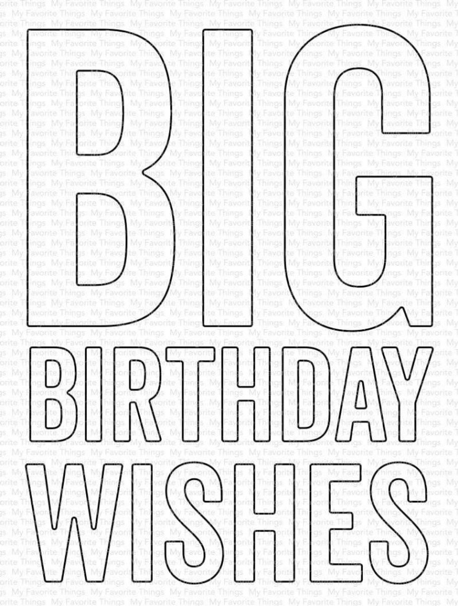 MFT Big Birthday Wishes die