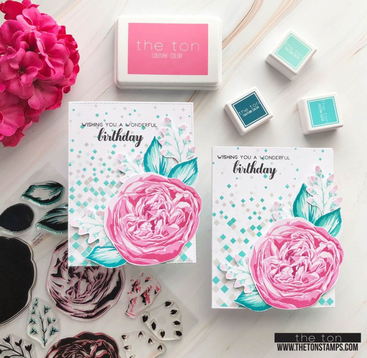 The Ton Toned Squares stamp set