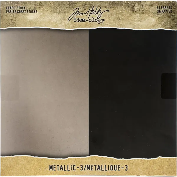 Hovedbilde Tim Holtz Idea-ology Kraft-Stock Metallic 3