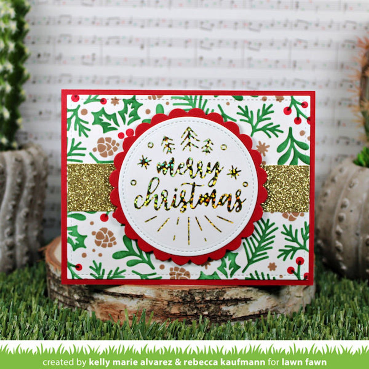 Lawn Fawn Foiled Sentiments: Merry Christmas Hot Foil Plate
