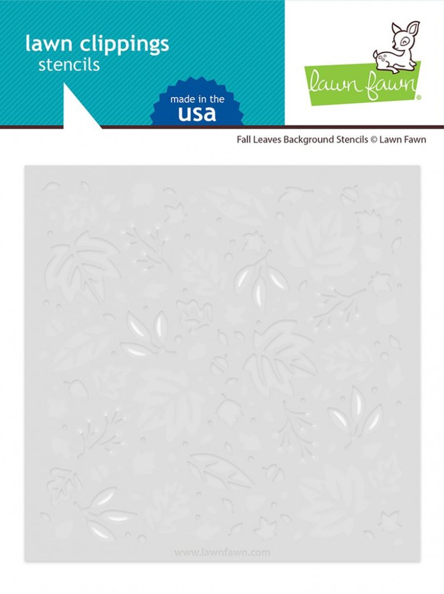 Lawn Fawn Fall Leaves Background Stencils