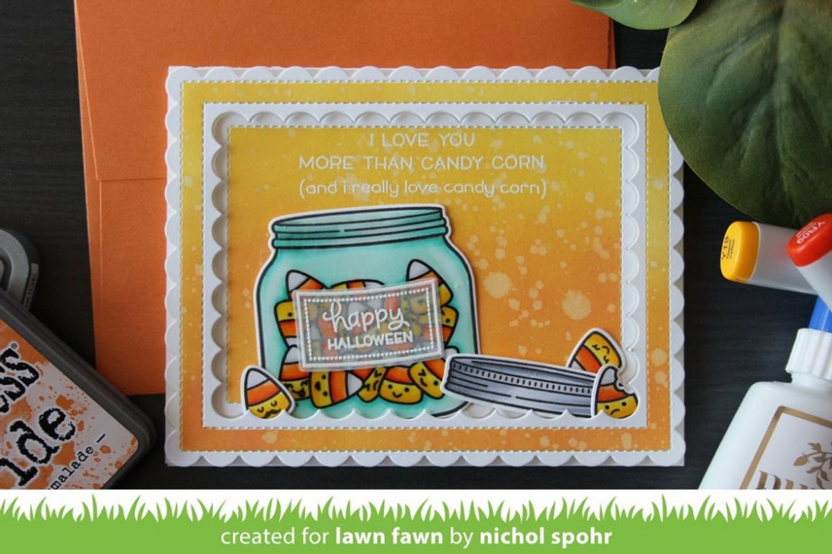 Lawn Fawn Outside In Stitched Scalloped Rectangle Stackables die