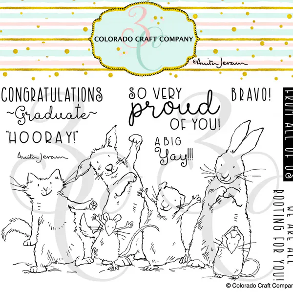 Hovedbilde 3C/ Anita Jeram Proud of You stamp and die set