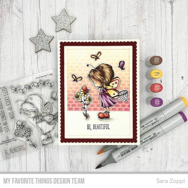 Hovedbilde MFT Flutterby Friends stamp and die set