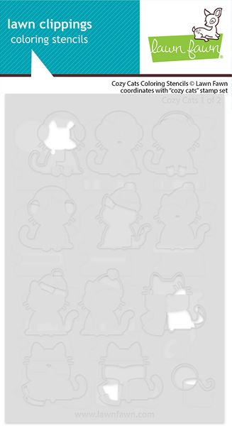 Hovedbilde Lawn Fawn Cozy Cats Coloring Stencils