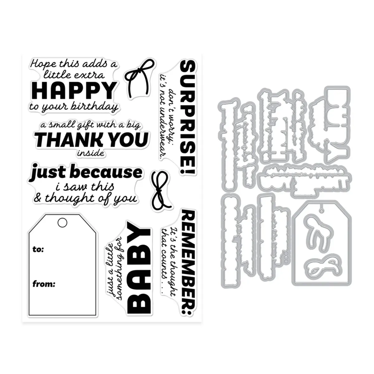 Hero Arts Best Gift Ever Stamp & Cut Set