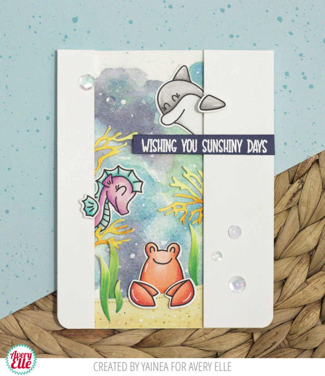 Avery Elle Peek-A-Boo Summer Pals Clear Stamps