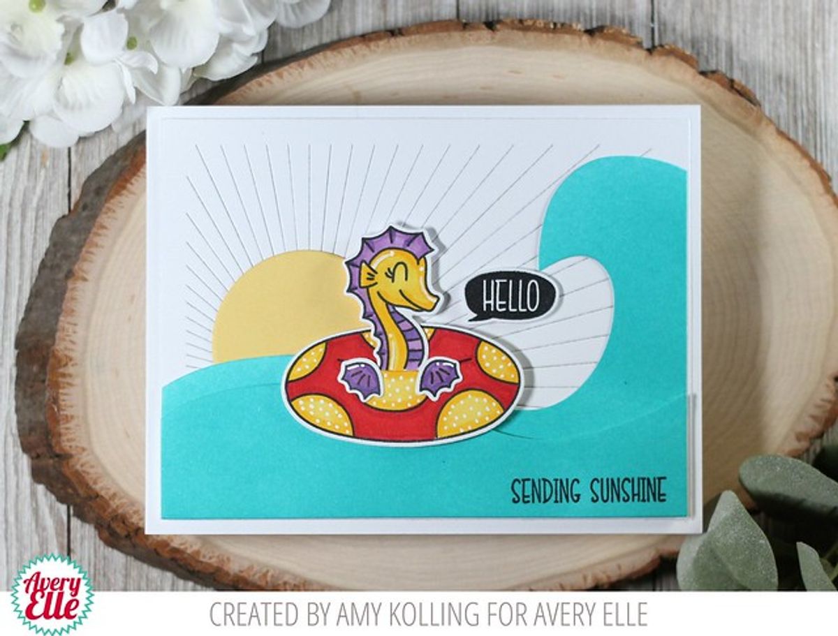 Avery Elle Peek-A-Boo Summer Pals Clear Stamps