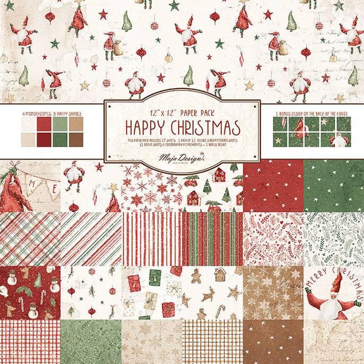 Maja Design Happy Christmas 12'' x 12'' Paper Pack