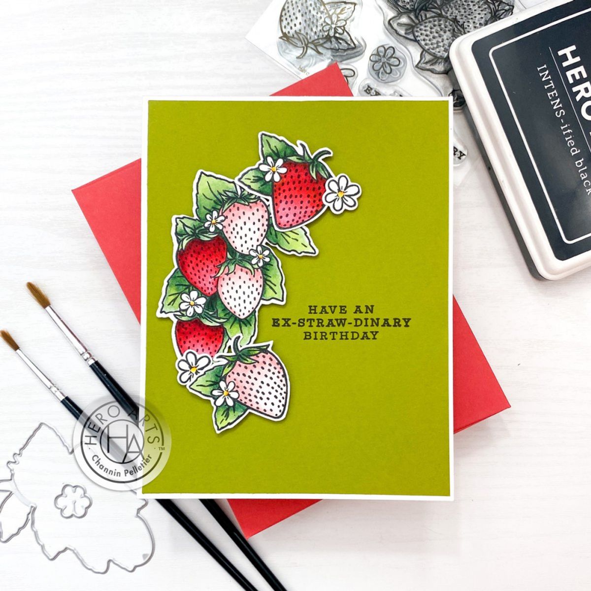 Hero Florals Strawberries Line Art