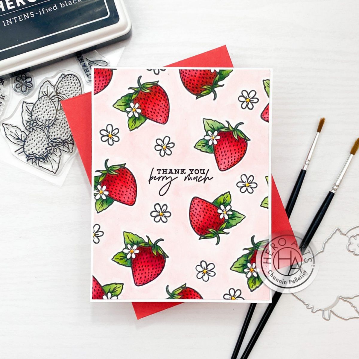 Hero Florals Strawberries Line Art