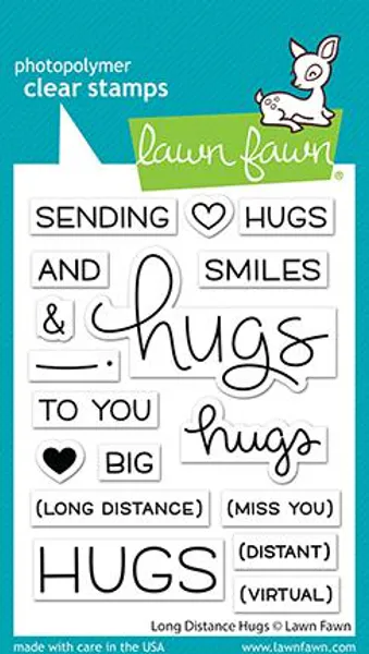 Bilde av Lawn Fawn Long Distance Hugs Stamp Set