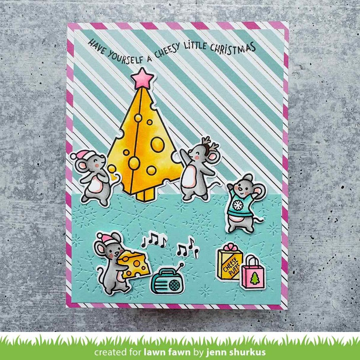Lawn Fawn Cheesy Christmas Stamp Set