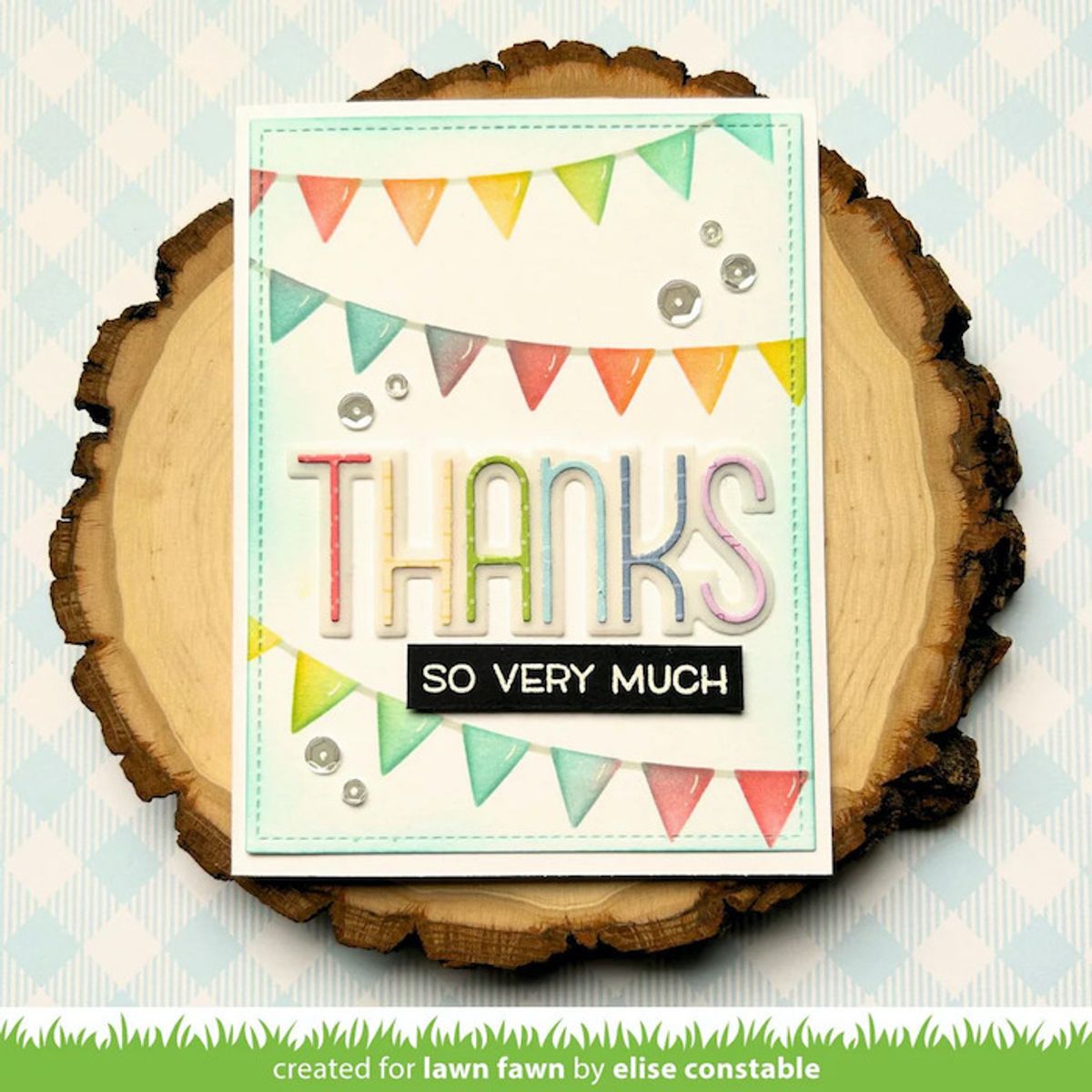 Lawn Fawn Bunting Background Stencils