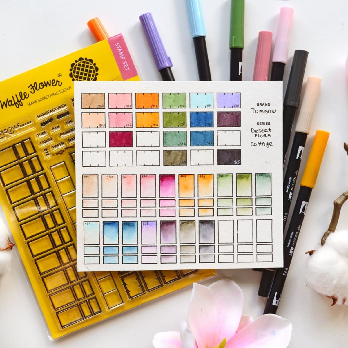 Waffle Flower Color Swatches Combo