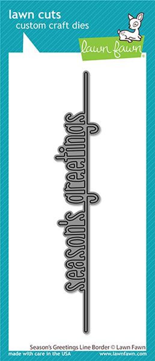 Lawn Fawn Season's Greetings Line Border Die