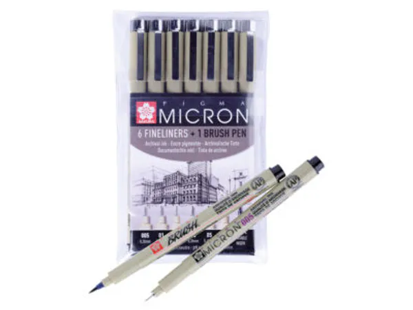 Hovedbilde Sakura Pigma Micron sett 6+1