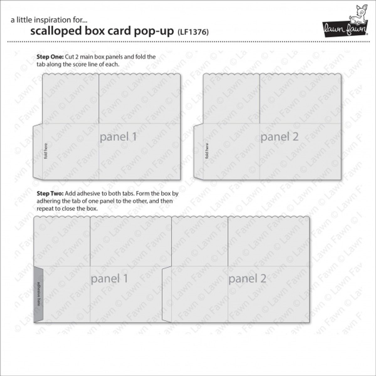 Lawn Fawn Scalloped Box Card Pop-up Die