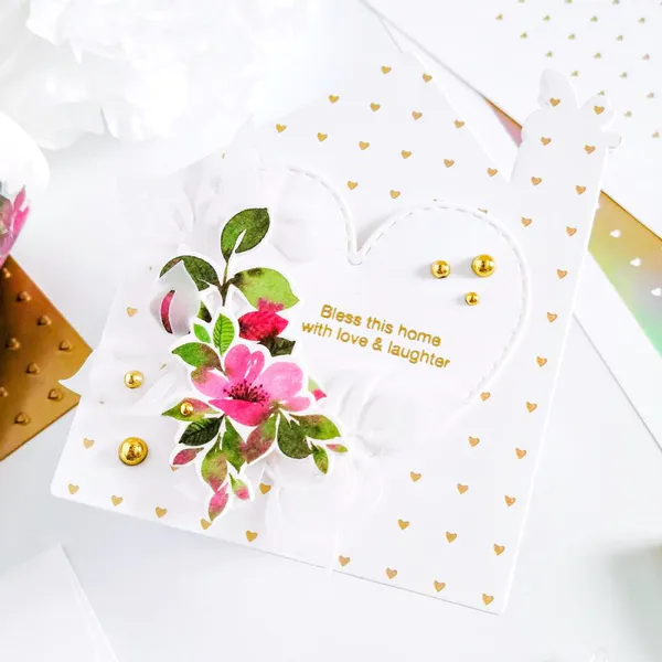 Bilde av Pinkfresh Studio Heart Grid Hot Foil Plate