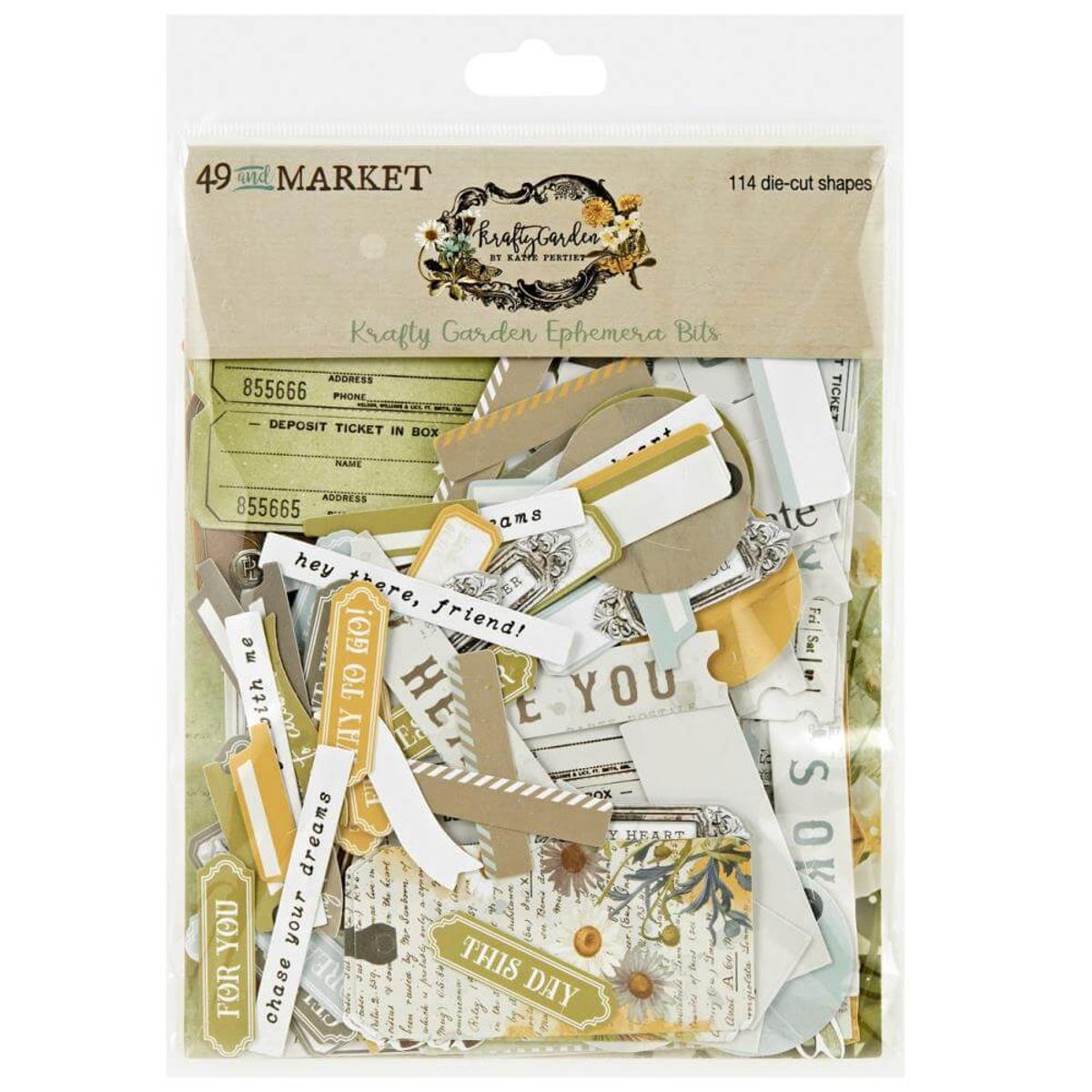 49 and Market Krafty Garden Ephemera Bits