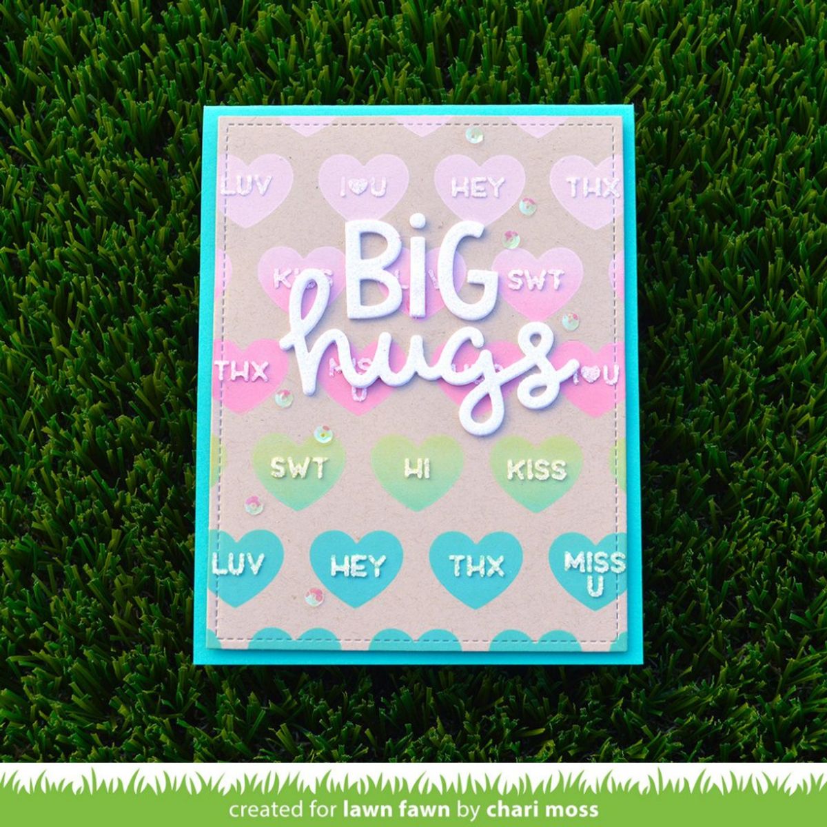 Lawn Fawn Conversation Heart Stencils