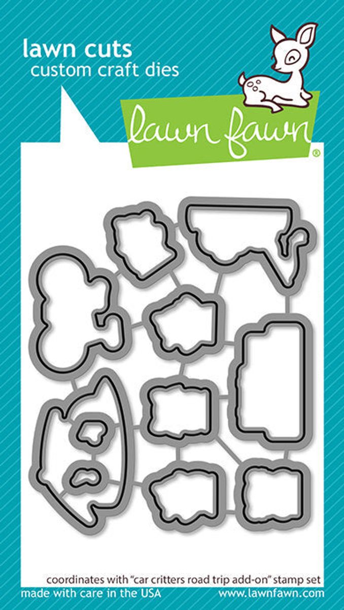 Lawn Fawn Car Critters Road Trip Add-On Dies