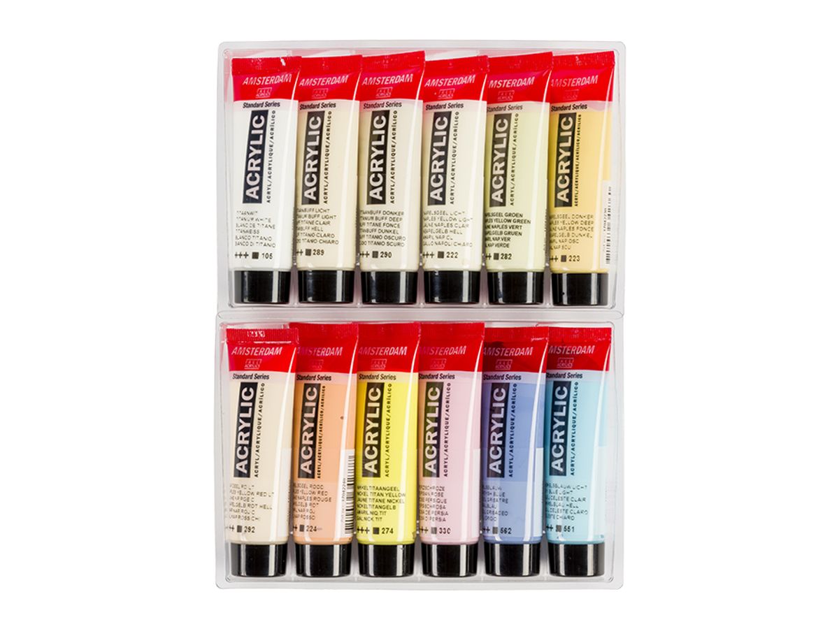 Amsterdam akrylmaling 12 x 20 ml – Pastel