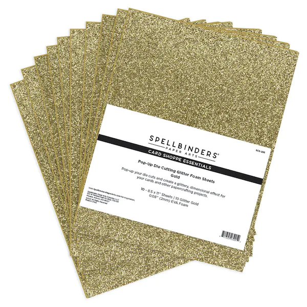Hovedbilde Spellbinders Glitter Foam Sheets - Gold