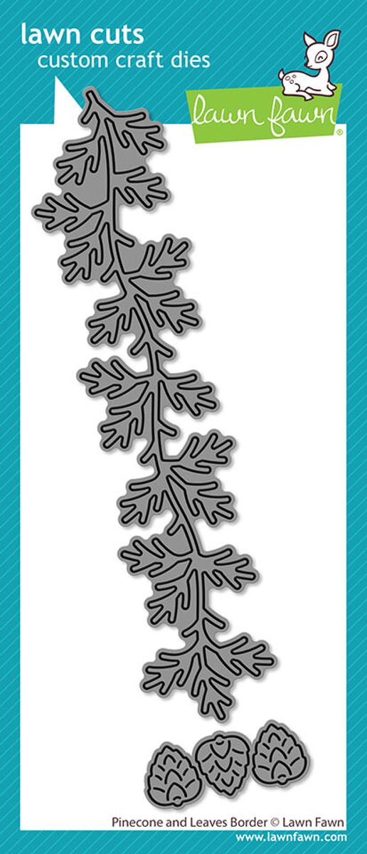 Pinecone and Leaves Border Dies