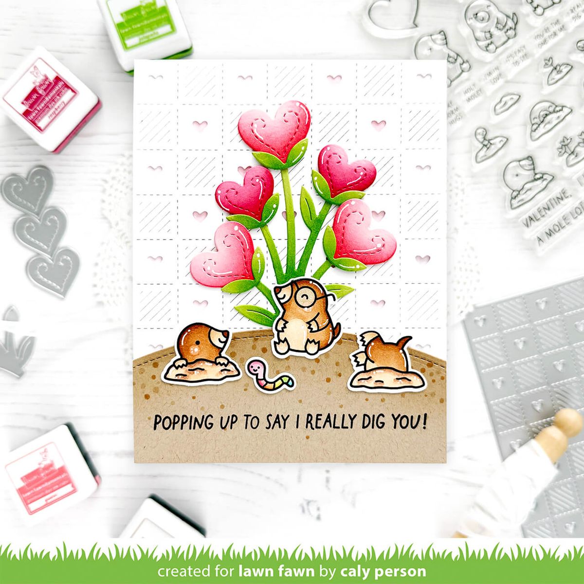 Lawn Fawn A Mole Lot of Love Add-On Bundle