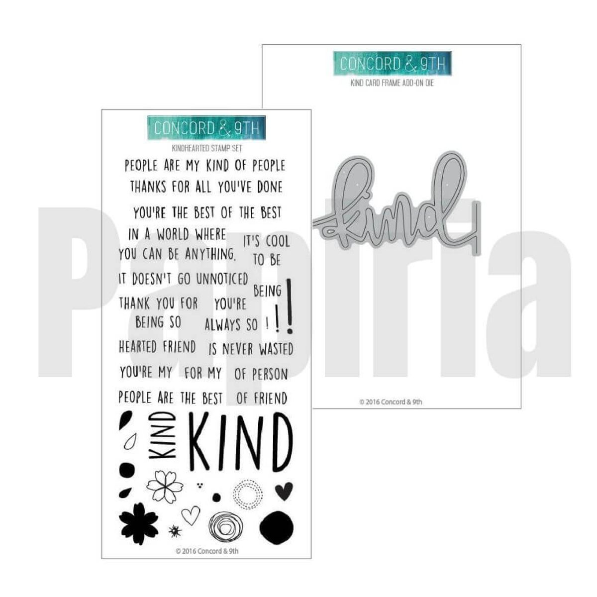 Concord & 9th Kindhearted Stamp and Die Set