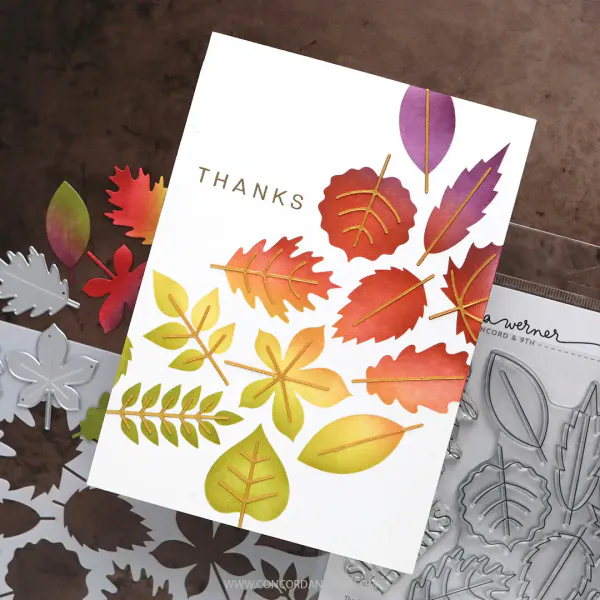 Hovedbilde Kristina Werner Thankful Leaves Stamp Set