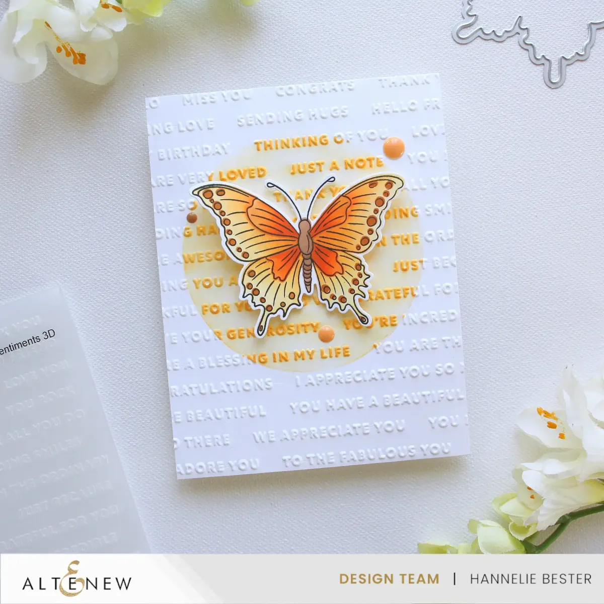 Altenew Raised Sentiments 3D Embossing Folder