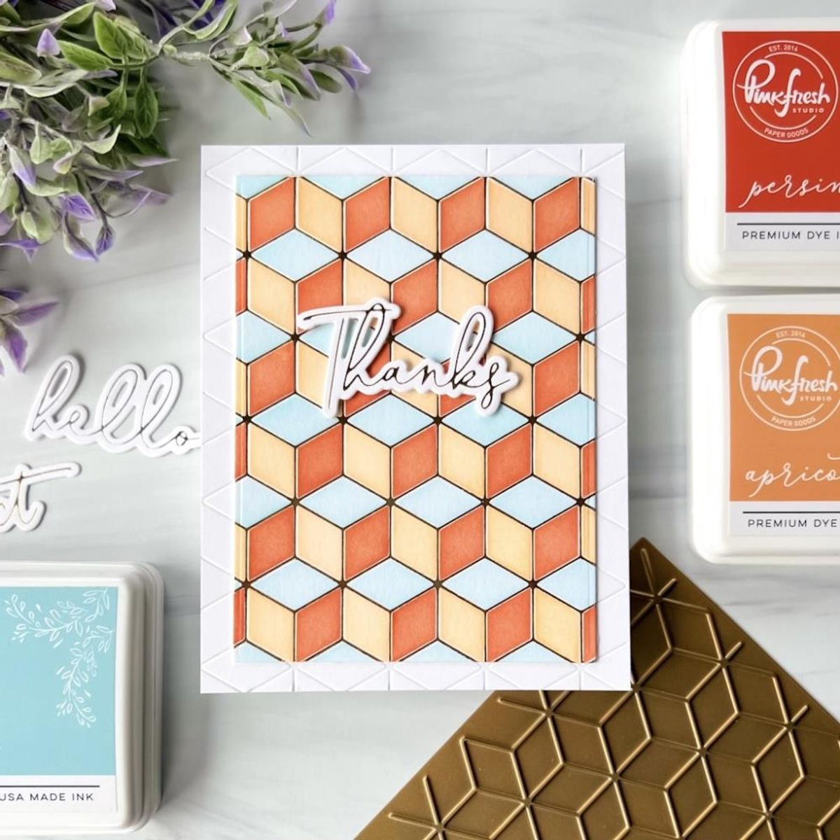 Pinkfresh Studio Geo Blocks Hot Foil Plate