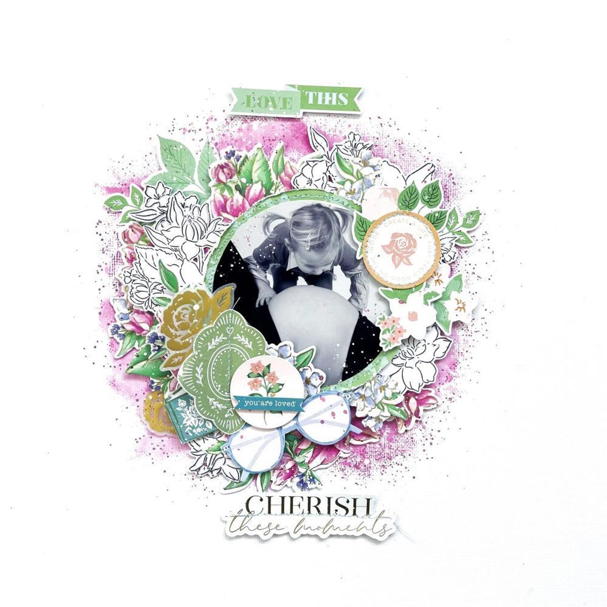 Pinkfresh Studio Artistic Dahlia stamp set