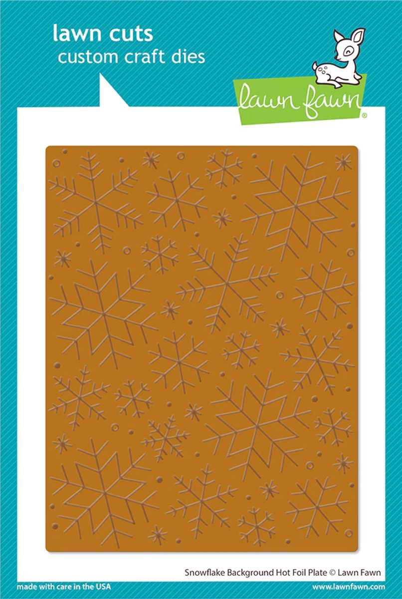 Lawn Fawn Snowflake Background Hot Foil Plate