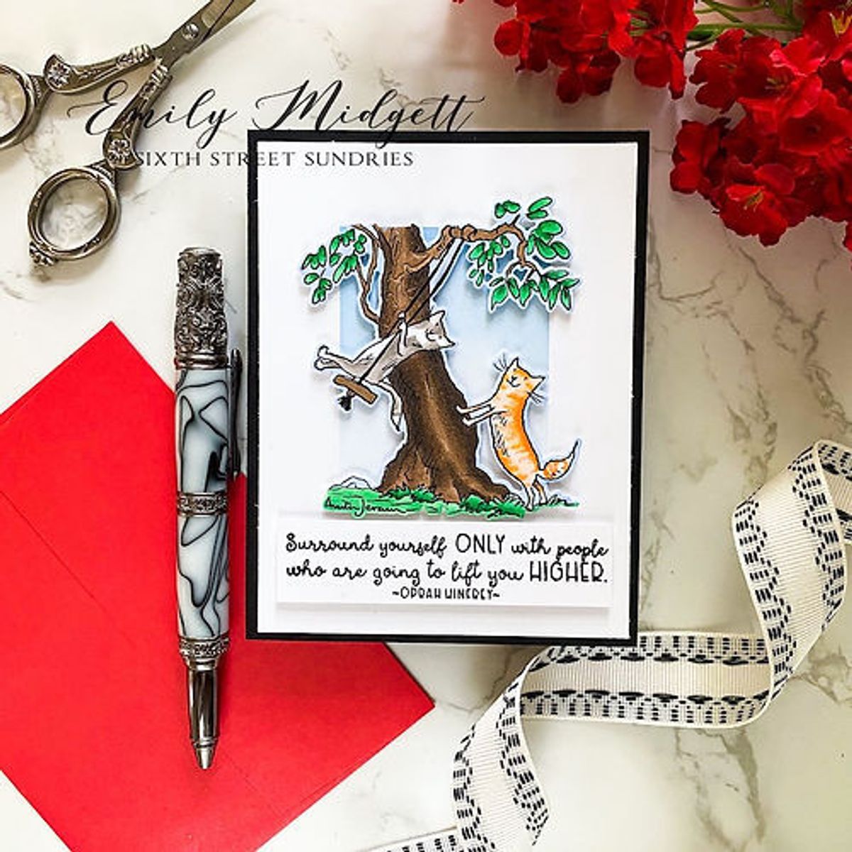 3C/ Anita Jeram - Lift You Higher stamp and die set